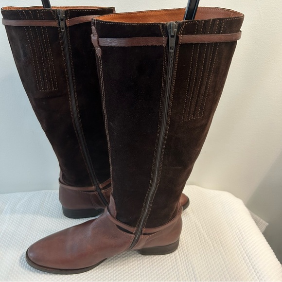 Beautiful brown, leather and suede j crew riding boots size 8.5 - Picture 4 of 7